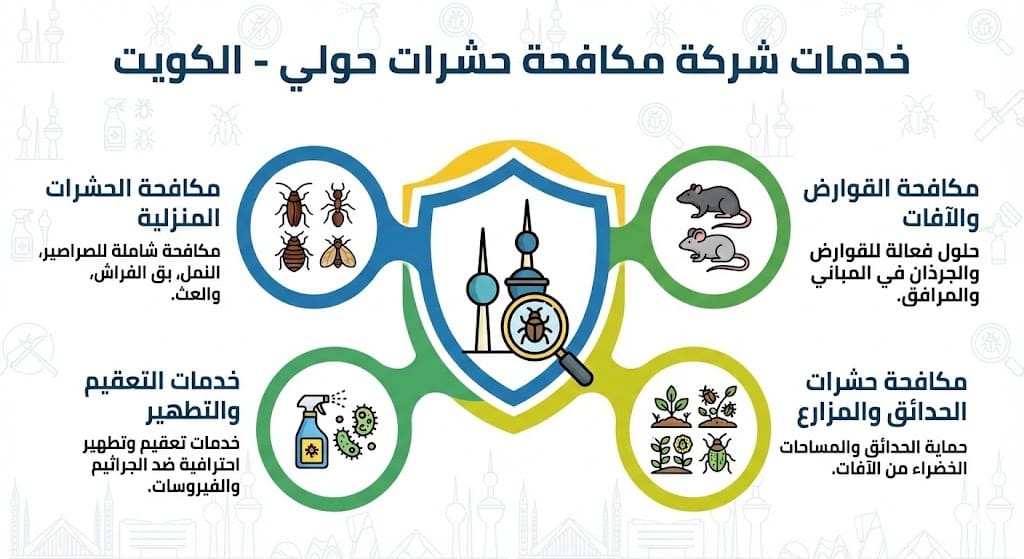 خدمات شركة مكافحة حشرات حولي الكويت