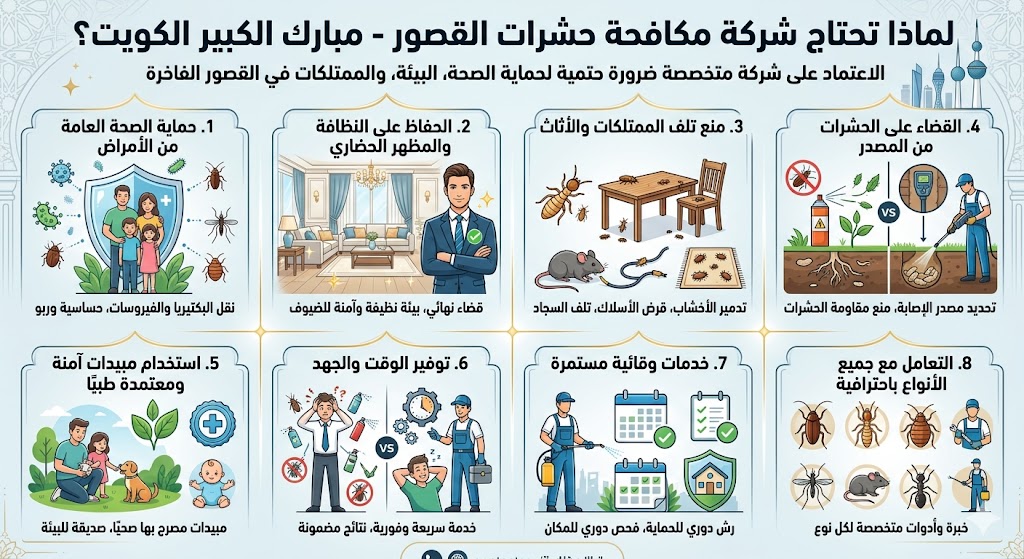 لماذا تحتاج شركة مكافحة حشرات القصور لماذا تحتاج شركة مكافحة حشرات القصور