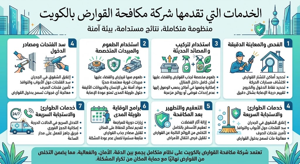 الخدمات التي تقدمها شركة مكافحة القوارض بالكويت